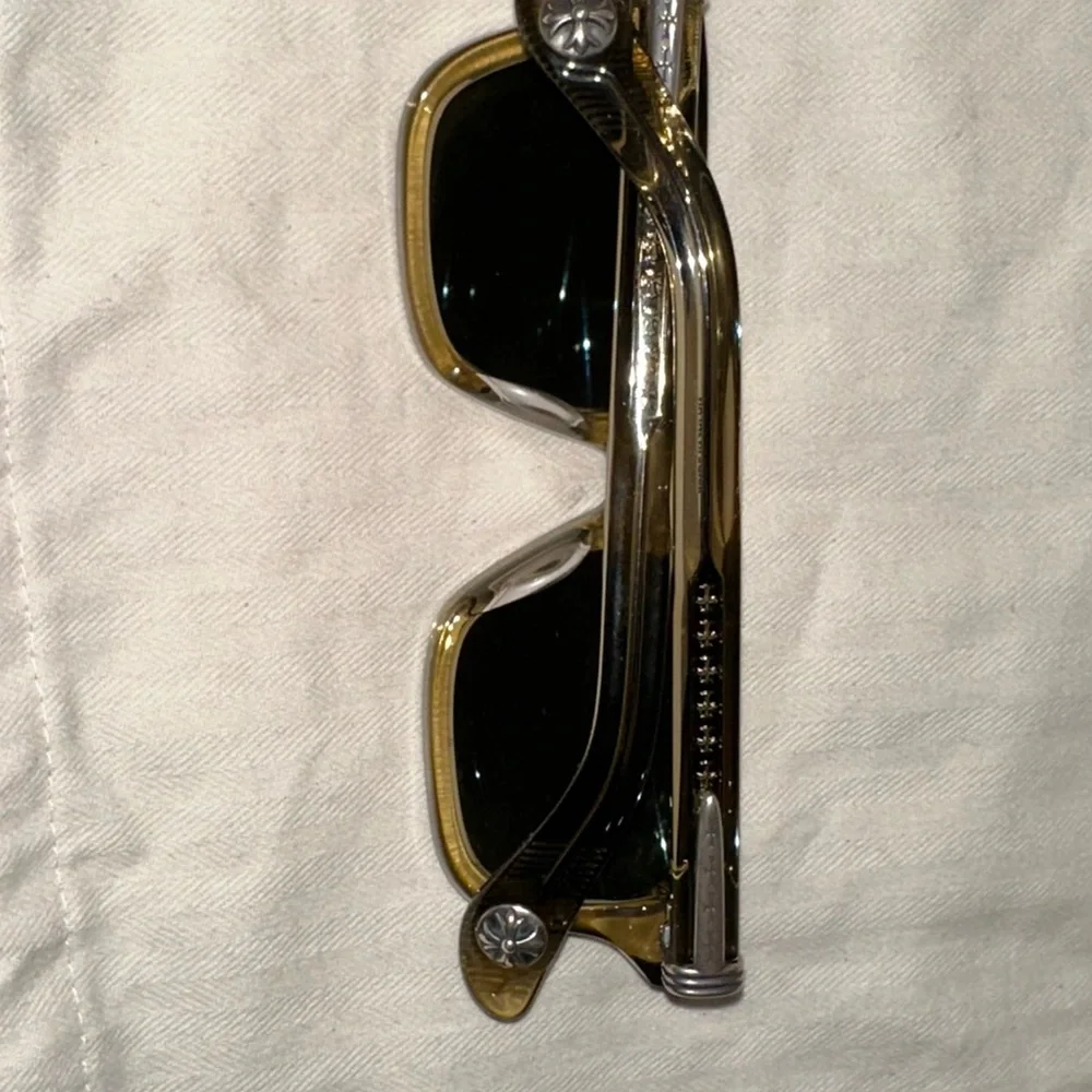 Chrome Hearts Black and Gold
Box-Officer Wayfarer Sunglasses - Picture 6 of 8